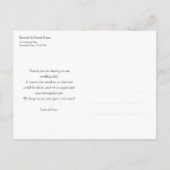 Liefde en Bedankt Eenvoudig huwelijk Dank je wel Briefkaart (Achterkant)