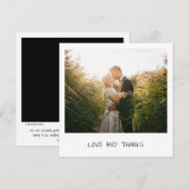 Liefde en Bedankt Eenvoudig minimalistisch fotohuw (Voorkant / Achterkant)