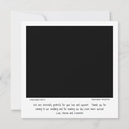 Liefde en Bedankt Eenvoudig minimalistisch fotohuw (Achterkant)