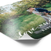 Liefde en Bedankt Eenvoudig script, volledige foto Afdruk (Hoek)