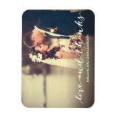 Liefde en Bedankt Eenvoudig script, volledige foto Magneet (Verticaal)