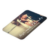 Liefde en Bedankt Eenvoudig script, volledige foto Magneet (Linkerzijde)