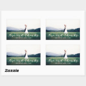 Liefde en Bedankt Eenvoudig script, volledige foto Rechthoekige Sticker (Vel)