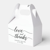 Liefde en Bedankt Eenvoudige & Elegante Liefde Bru Bedankdoosjes (Achterkant)