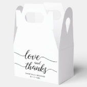 Liefde en Bedankt Eenvoudige & Elegante Liefde Bru Bedankdoosjes (Geopend)