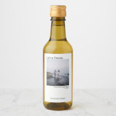 Liefde en Bedankt Eenvoudige minimalistische foto- Wijn Etiket (Voorkant)