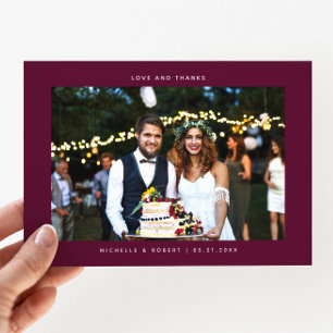Liefde en Bedankt Eenvoudige Trouwfoto Cranberry