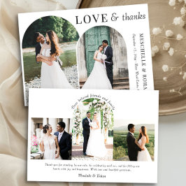 Liefde en Bedankt Elegant Bogen Trouwfoto