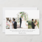 Liefde en Bedankt Elegant Bogen Trouwfoto (Achterkant)