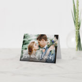 Liefde en Bedankt Elegant Foto Weddenschap Harteli (Voorkant)