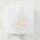 Liefde en Bedankt Elegant Gold Foil Wedding Bedankjes Labels (Met doos)