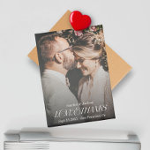 Liefde en Bedankt Elegant Script Wedding Photo Magneet