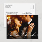 Liefde en Bedankt Elegant Wedding Bedankt Foto Briefkaart (Voorkant / Achterkant)