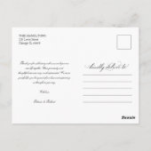 Liefde en Bedankt Elegant Wedding Bedankt Foto Briefkaart (Achterkant)