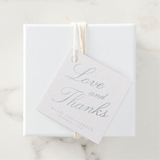 Liefde en Bedankt Elegant Wedding Silver Bedankjes Labels (Met doos)