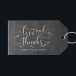 Liefde en Bedankt Elegante Chalkboard bruiloft Cadeaulabel<br><div class="desc">Liefde en Bedankt - Wedding Favor Labels</div>