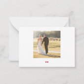 Liefde en bedankt elegante fotobruiloft bedankt notitiekaartje (Achterkant)