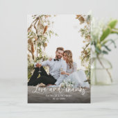 Liefde en Bedankt Elegante kalligrafie Foto Bruilo (Staand voorkant)