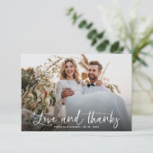Liefde en Bedankt Elegante kalligrafie Foto Bruilo (Staand voorkant)