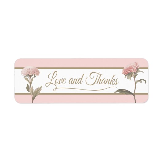 Liefde en Bedankt Etiket (Voorkant)