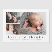 Liefde en Bedankt Foto Baby Aankondiging Bedankt (Voorkant)