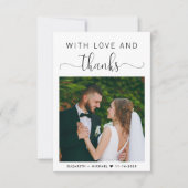 Liefde en Bedankt foto bruiloft (Voorkant)