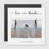 Liefde en Bedankt Foto bruiloft Eenvoudig elegant  (Voorkant / Achterkant)