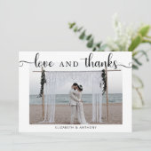 Liefde en Bedankt Foto bruiloft Eenvoudig elegant  (Staand voorkant)