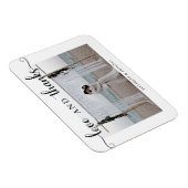 Liefde en Bedankt Foto bruiloft Eenvoudig elegant Magneet (Rechterzijde)