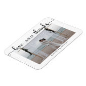 Liefde en Bedankt Foto bruiloft Eenvoudig elegant Magneet (Linkerzijde)