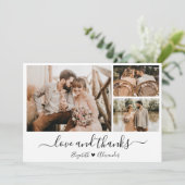 Liefde en Bedankt Foto bruiloft Hartelijk dank (Staand voorkant)