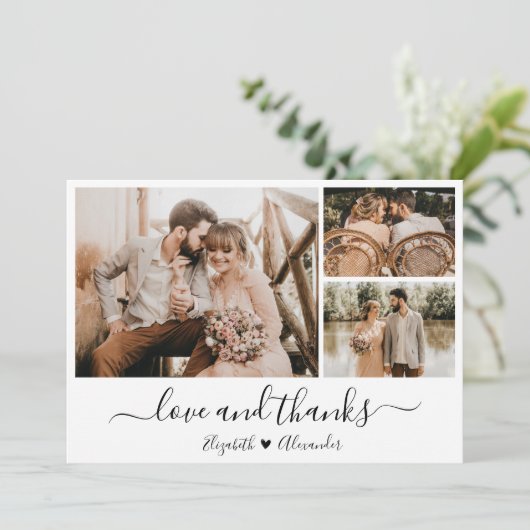 Liefde en Bedankt Foto bruiloft Hartelijk dank (Staand voorkant)