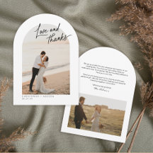 Liefde en Bedankt Foto bruiloft Hartelijk dank