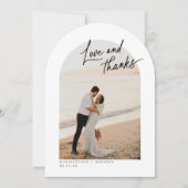 Liefde en Bedankt Foto bruiloft Hartelijk dank Kaart (Voorkant)