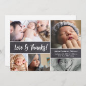 Liefde en Bedankt Foto Collage Baby shower (Voorkant / Achterkant)