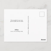 Liefde en Bedankt Foto Collage Baby shower Briefkaart (Achterkant)