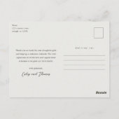 Liefde en Bedankt Foto Collage New Baby Hartelijk Briefkaart (Achterkant)