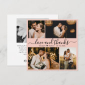 Liefde en Bedankt Foto Collage Wedding (Voorkant / Achterkant)