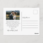 Liefde en Bedankt Foto Collage Wedding Dank je Po Briefkaart (Achterkant)