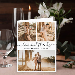 Liefde en Bedankt Foto Collage Wedding Hartelijk d