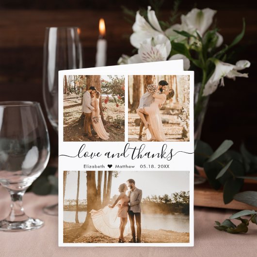 Liefde en Bedankt Foto Collage Wedding Hartelijk d