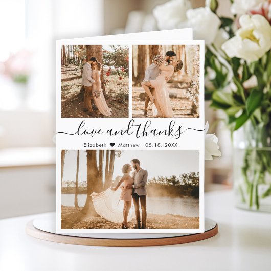 Liefde en Bedankt Foto Collage Wedding Hartelijk d