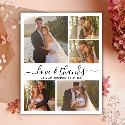 Liefde en Bedankt Foto Collage Wedding Hartelijk d