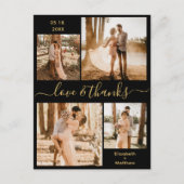 Liefde en Bedankt Foto Collage Wedding Hartelijk d Briefkaart (Voorkant)