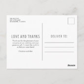 Liefde en Bedankt Foto Collage Wedding Hartelijk d Briefkaart (Achterkant)