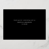 Liefde en Bedankt Foto Dank je bruiloft Folie Uitnodiging (Achterkant)