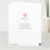 Liefde en Bedankt Foto Elegant Script Chic Wedding (Achterkant)