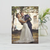 Liefde en Bedankt Foto Single Flower Bruiloft (Staand voorkant)