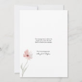 Liefde en Bedankt Foto Single Flower Bruiloft (Achterkant)