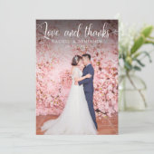 Liefde en bedankt Foto Weddenschap Hartelijk dank  (Staand voorkant)